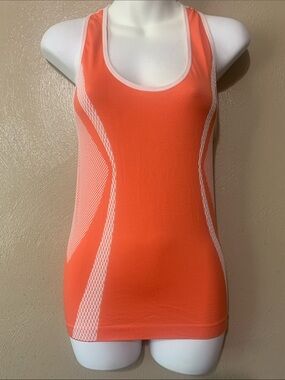 Sofra O/S Large Fit Coral Orange Racerback Performance Tank NWT